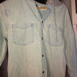 Pacsun mens small cotton shirt with hoodie.